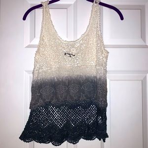 American Eagle Ombré Lace Tank Top Size Small